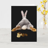 Carte Pâques Lapin Fesses Queue Drôle Caca Jelly Beans T (Fleur jaune)