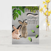 Carte Pâques le plus heureux jamais (Fleur jaune)