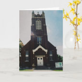 Carte Pâques "L'Église Saint-Michel" (Fleur jaune)