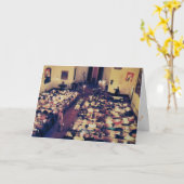 Carte Pâques "Lumière aux bougies pascales" (Fleur jaune)