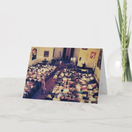 Carte Pâques "Lumière aux bougies pascales" (Devant)