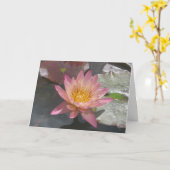 Carte Pâques "Lys d'Eau Rose et Jaune" (Fleur jaune)