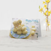 Carte Pâques mignonne Chick Sweet Traitements Whimsical  (Fleur jaune)