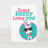 Carte Pâques mignonnes Un Lapin T'Aime (Devant)