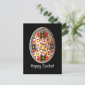 Carte Pâques OEuf Peint Ukrainien Pysanky (Debout devant)