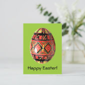 Carte Pâques OEuf Peint Ukrainien Pysanky (Debout devant)