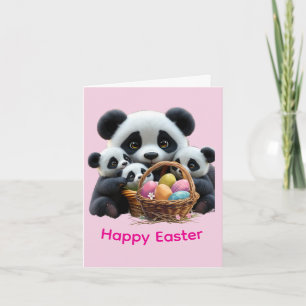 Carte Pâques Ours Panda
