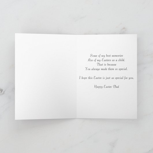 Carte Pâques Papa (Intérieur)