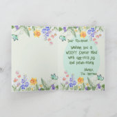 Carte Pâques Personnalisable Chien Beagle Mignon (Intérieur)