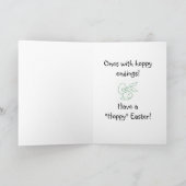 Carte Pâques pour enfant mignonne (Intérieur)