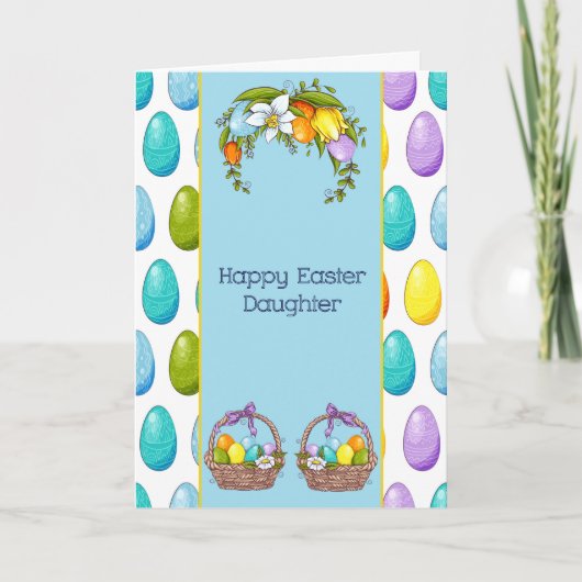 Carte Pâques pour fille (Devant)