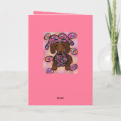 Carte Pâques Red Doxie (Dos)