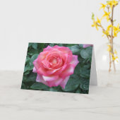 Carte Pâques "Rose" (Fleur jaune)