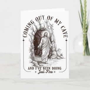 Carte Pâques Sortir De Ma Grotte Jésus Résurrection Homm