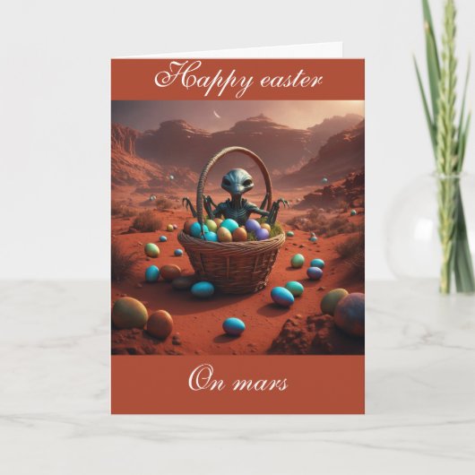 Carte Pâques sur Mars (Devant)