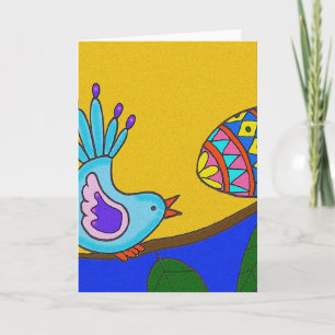 Carte Pâques surprise art populaire ukrainien