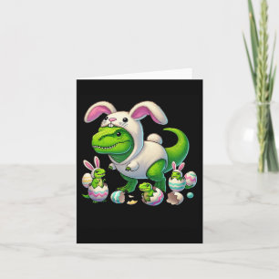 Carte Pâques T-rex Bunny Oreilles Drôle Dinosaure Costum