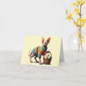 Carte Pâques téléchargeable Sphynx (Fleur jaune)