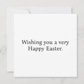 Carte Pâques Très Heureuses (Dos)