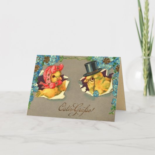 Carte Pâques vintage (Devant)