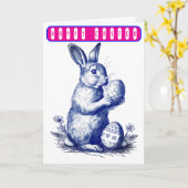 Carte Pâques vintage (Fleur jaune)