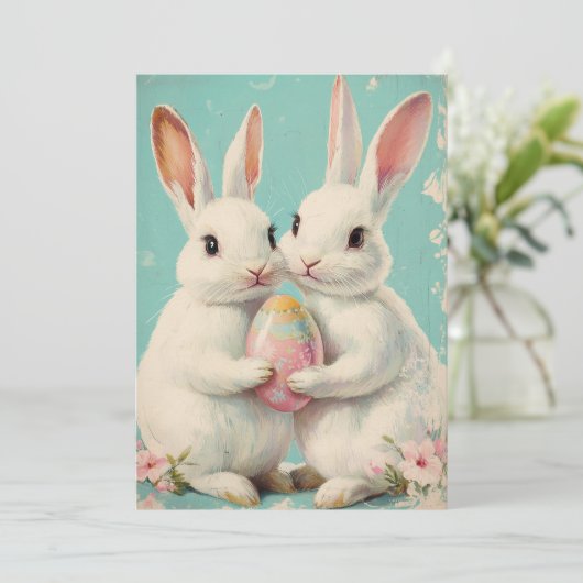 Carte Pâques vintage (Debout devant)