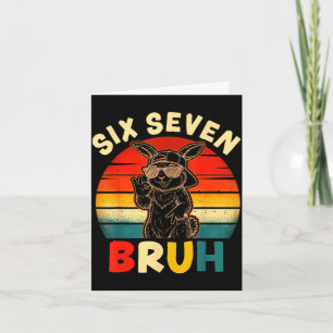 Carte Pâques vintage 67 six sept bruh meme argot lapin