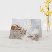 Carte Paquets de Noël emballés (Fleur jaune)