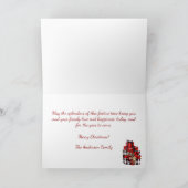 Carte Paquets de serpents noirs et rouges Noël (Intérieur)