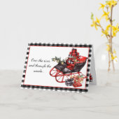 Carte Paquets de serpents noirs et rouges Noël (Fleur jaune)