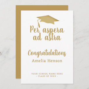 Carte Par aspera ad astra Latin Congrat Graduation Cap