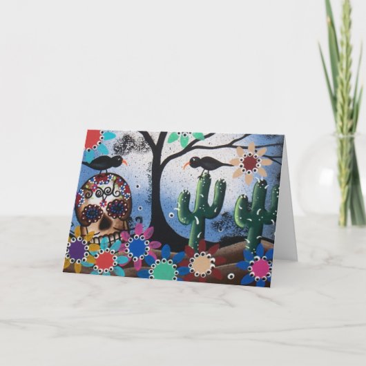 Carte Par Lori Everett_ Jour Des Morts, Mexicain, Crâne, (Devant)