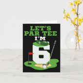 Carte Par Tee J'ai 6 ans Anniversaire Golf Thème (Fleur jaune)