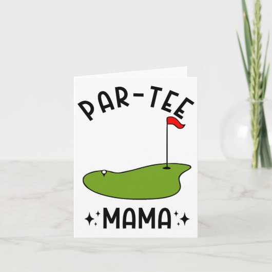 Carte Par tee Mama Golf Birthday Party Maman (Devant)