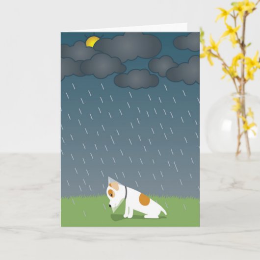 Carte par temps (Fleur jaune)