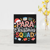 Carte Para Christmas Squad Teacher Paraprofessional Holi (Fleur jaune)