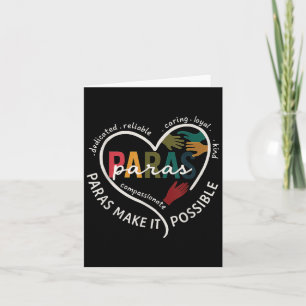 Carte Para Heart Paraprofessionnel enseignant Paraéducat