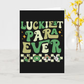 Carte Para le plus chanceux St Patrick's Day Paraprof (Fleur jaune)