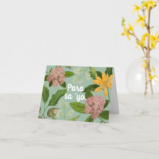 Carte "Para sa 'yo" (Fleur jaune)