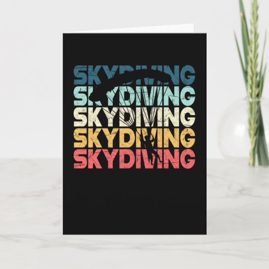 Carte Parachutage Skydiving Parachutistes Cadeau (Devant)