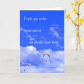 Carte Parachute #2 avec poème : Pas de secret (Fleur jaune)