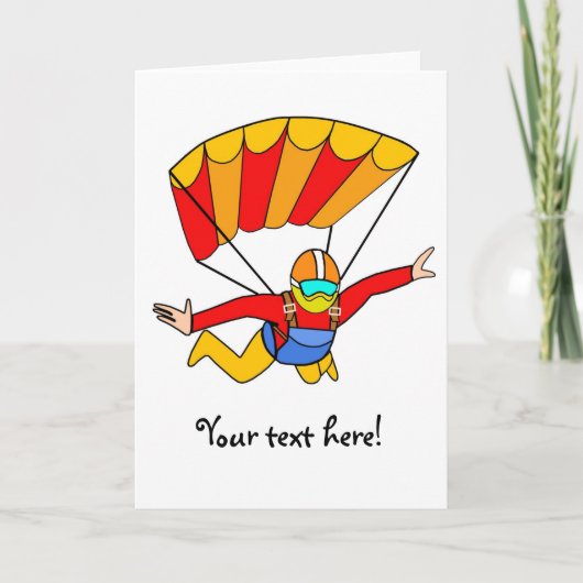 Carte Parachute rouge de Skydive Yello (Devant)