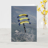Carte Parachutes de parachutisme (Fleur jaune)