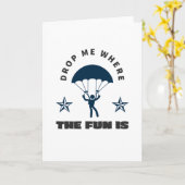 Carte Parachutiste de sauts de parachute Skydive (Fleur jaune)