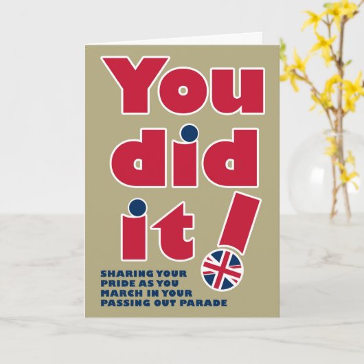 Carte Parade Amusante British Mod Design (Fleur jaune)