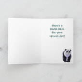 Carte Parade animale Panda Bear Joyeuse Fête des mères (Intérieur)