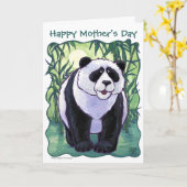 Carte Parade animale Panda Bear Joyeuse Fête des mères (Fleur jaune)
