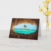 Carte Paradis dans les Caraïbes (Fleur jaune)