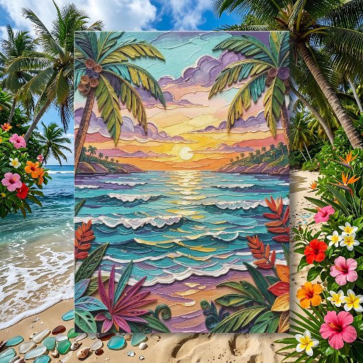 Carte Paradis Tropical | Pensée pour toi