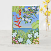 Carte Paradise Parrot (Fleur jaune)